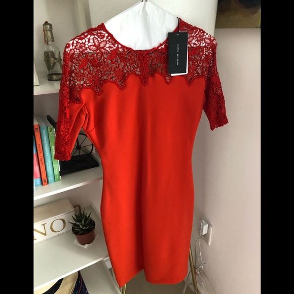 Zara Dresses & Skirts - Zara red/blood orange midi dress size S